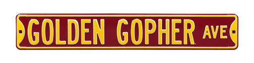 Minnesota Golden Gophers Steel Street Sign-GOLDEN GOPHER AVE  49