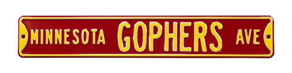 Minnesota Golden Gophers Steel Street Sign-MINNESOTA GOPHERS AVE  40