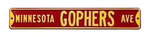 Minnesota Golden Gophers Steel Street Sign-MINNESOTA GOPHERS AVE  40