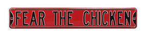 South Carolina Gamecocks Steel Street Sign-FEAR THE CHICKEN  91