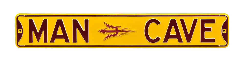 Arizona State Sun Devils Steel Street Sign with Logo-MAN CAVE  62