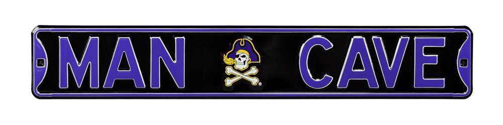 East Carolina Pirates Steel Street Sign with Logo-MAN CAVE  74