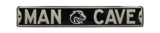 Boise State Broncos Steel Street Sign with Logo-MAN CAVE on Black  76