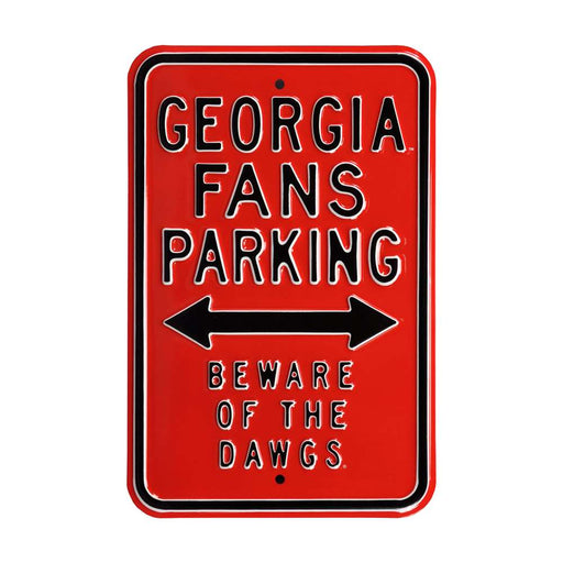 Georgia Bulldogs Steel Parking Sign-Beware of the Dawgs  87