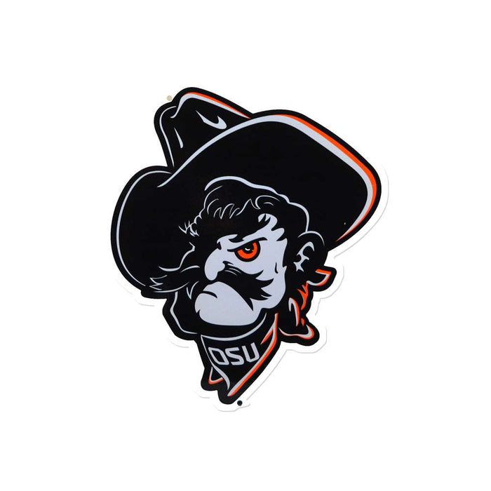 Oklahoma State Cowboys Laser Cut Steel Logo Spirit Size-Shadow Pete  6