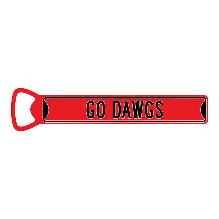 Georgia Bulldogs Steel Bottle Opener 7" Magnet GO DAWGS  52