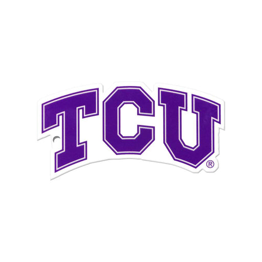 TCU Horned Frogs Laser Cut Logo Steel Magnet-Primary Word Mark  34