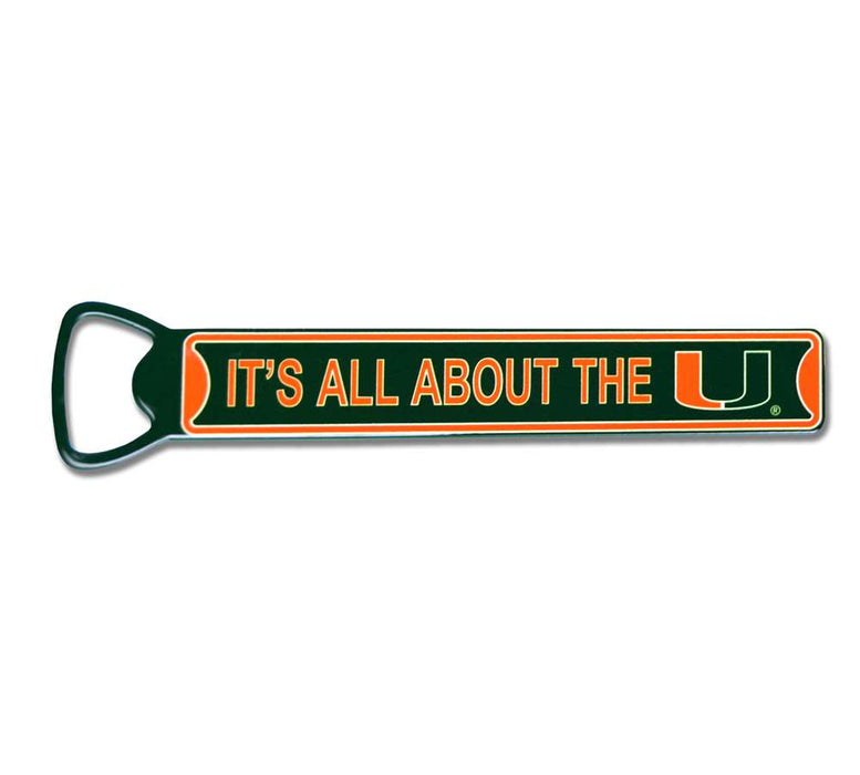 Miami Hurricanes Steel Bottle Opener 7" Magnet  78