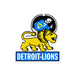 Detroit Lions Laser Cut Logo Steel Magnet-Vintage Yellow Logo  20