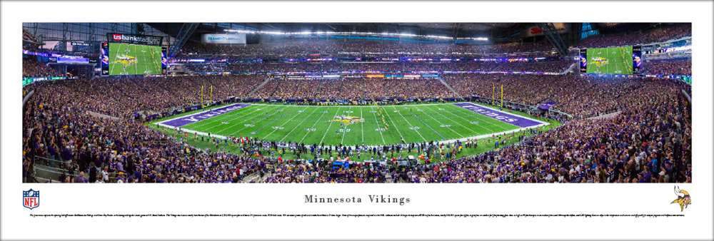 Minnesota Vikings Panoramic Pictures - U.S. Bank Stadium Unframed