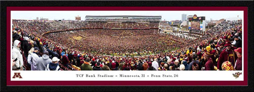 Minnesota Golden Gophers vs Penn State Football Panoramic Poster - Storming the Field Picture Select Frame