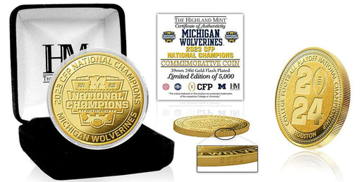 Michigan Wolverines 2023-24 CFP National Champions Gold Coin