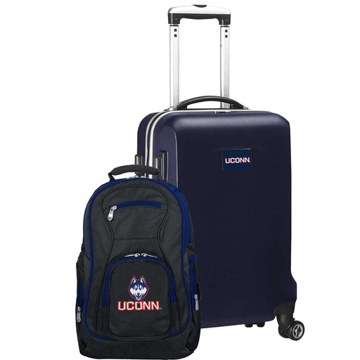 Connecticut UConn Huskies Deluxe 2 Piece Backpack & Carry-On Set L104