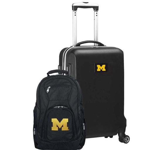 Michigan Wolverines Deluxe 2 Piece Backpack & Carry-On Set L104