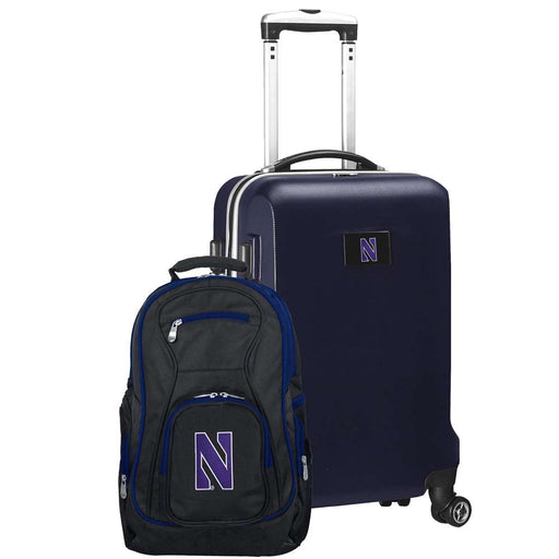 Northwestern Wildcats Deluxe 2 Piece Backpack & Carry-On Set L104