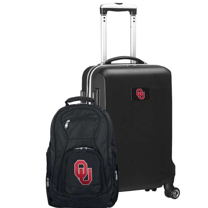 Oklahoma Sooners Deluxe 2 Piece Backpack & Carry-On Set L104