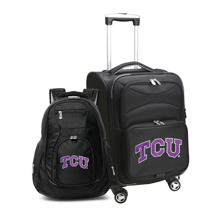 Texas Christian TCU Horned Frogs 2-Piece Backpack & Carry-On Set L102