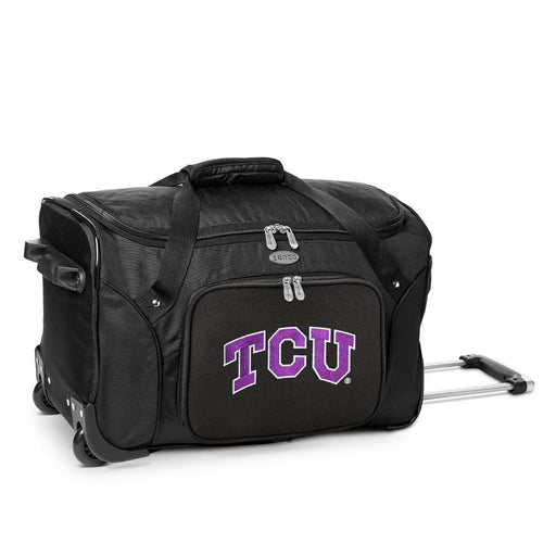 Texas Christian TCU Horned Frogs 22" Wheeled Duffel Bag L401