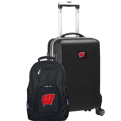 Wisconsin Badgers Deluxe 2 Piece Backpack & Carry-On Set L104