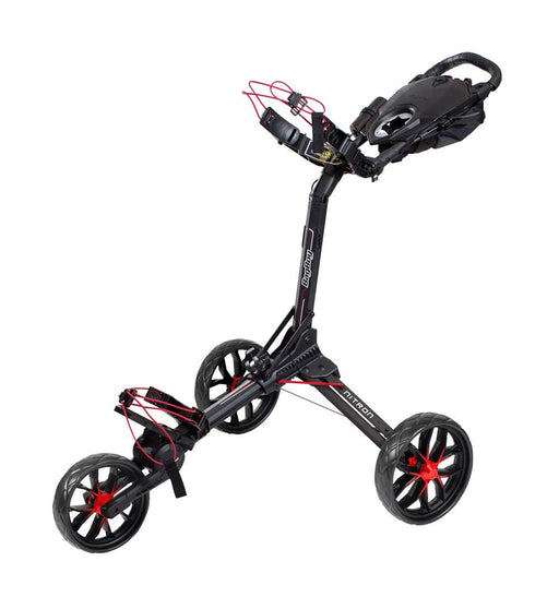 BagBoy Nitron Auto-Open Golf Bag Push Cart Black/Red/Silver  