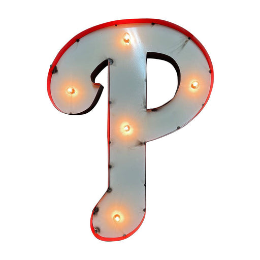 Philadelphia Phillies  Lighted Recycled Metal Sign