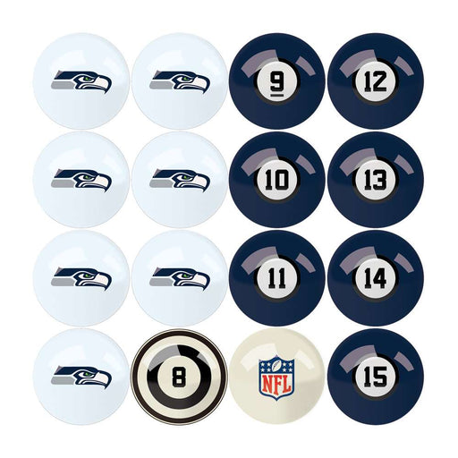 Seattle Seahawks Billiard Balls With Numbers