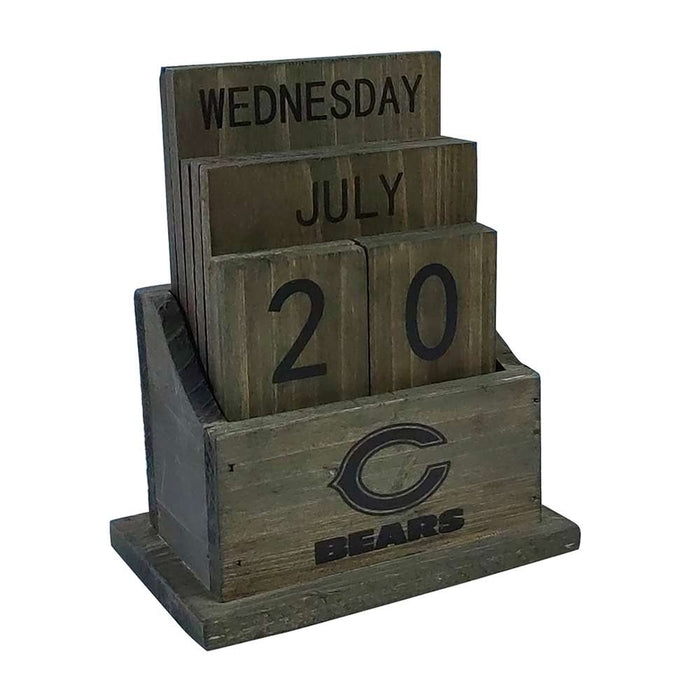 Chicago Bears Wood Block Calendar