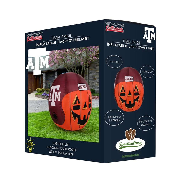 Texas A&M Football Aggies Inflatable Jack-O'-Helmet Halloween Yard Decoration