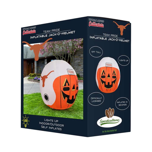 Texas Football Longhorns Inflatable Jack-O'-Helmet Halloween Yard Decoration