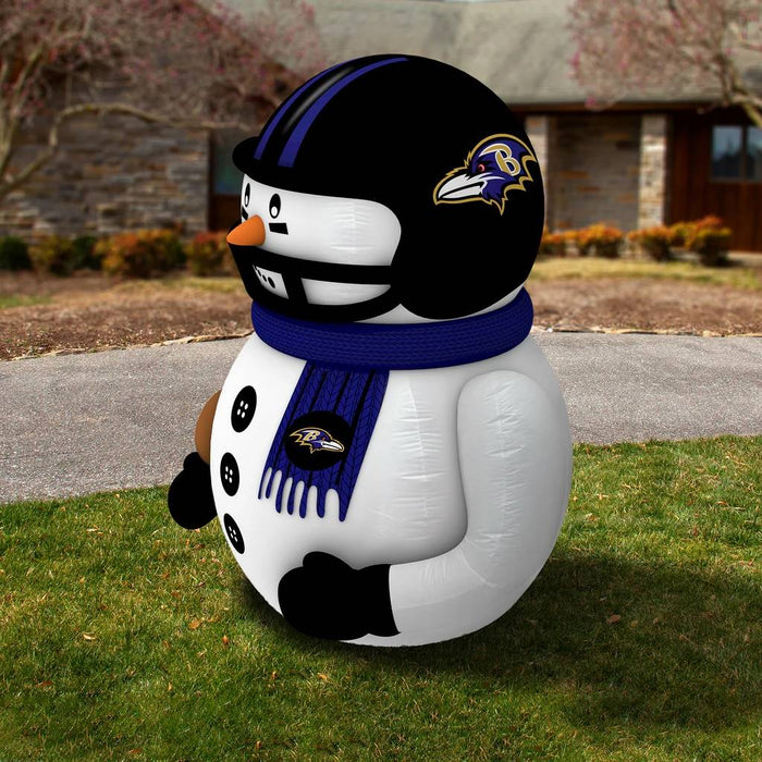 Baltimore Ravens Inflatable Snowman Player - 7 Ft Tall