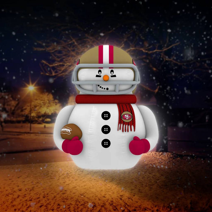 San Francisco 49Ers Inflatable Snowman Player - 7 Ft Tall