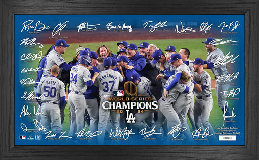 Los Angeles Dodgers 2024 World Series Champions Celebration Signature Frame