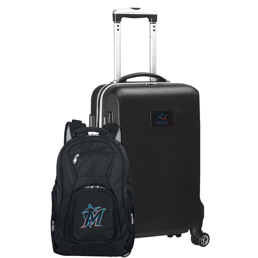 Miami Marlins  Deluxe 2 Piece Backpack & Carry-On Set L104