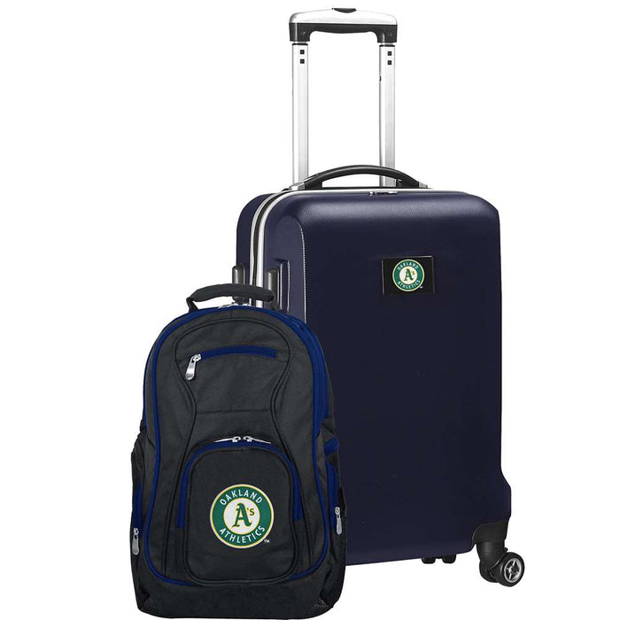 Oakland A's Athletics Deluxe 2 Piece Backpack & Carry-On Set L104