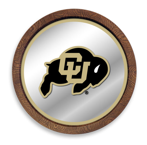 Colorado Buffaloes "Faux" Barrel Top Mirrored Wall Sign  