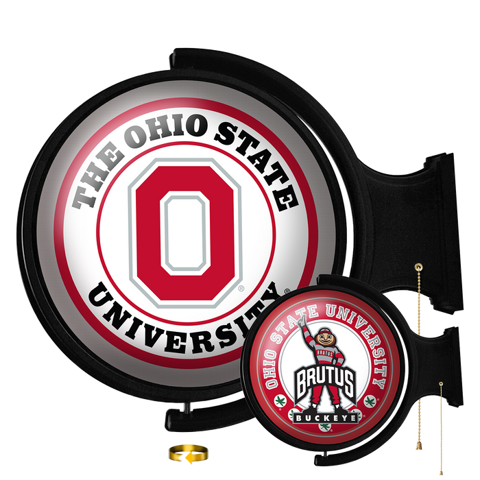 Ohio State Buckeyes Original Round Rotating Lighted Wall Sign  