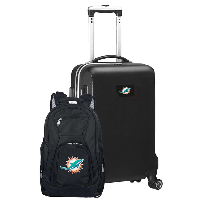 Miami Dolphins  Deluxe 2 Piece Backpack & Carry-On Set L104