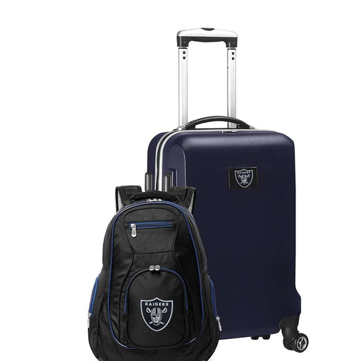 Las Vegas Raiders Deluxe 2 Piece Backpack & Carry-On Set L104