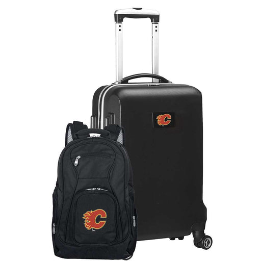 Calgary Flames  Deluxe 2 Piece Backpack & Carry-On Set L104