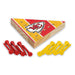 Kansas City Chiefs  4.5" x 4" Wooden Travel Sized Pyramid Game - Toy Peg Games - Triangle - Family Fun    