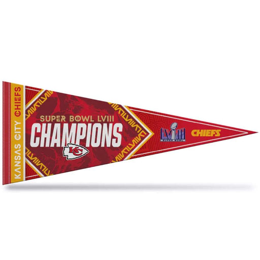 Kansas City Chiefs Super Bowl LVIII Champions Deluxe Pennant 12X30