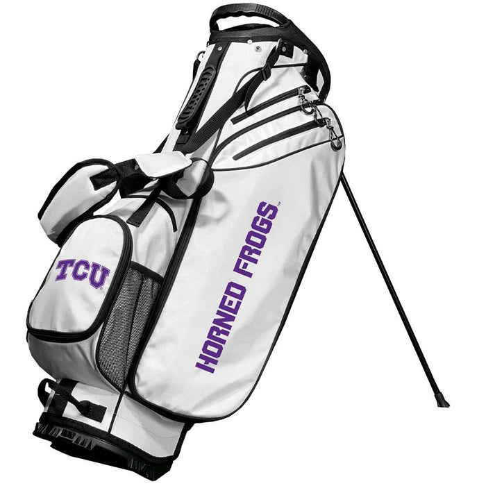 Texas Christian TCU Horned Frogs Birdie Stand Golf Bag - White