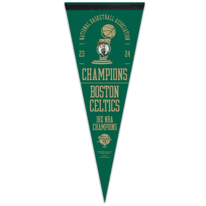 Boston Celtics 2024 NBA Finals Champions Premium Pennant 12X30 in.