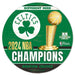 Boston Celtics 2024 NBA Finals Champions Wood Sign 14 in Round