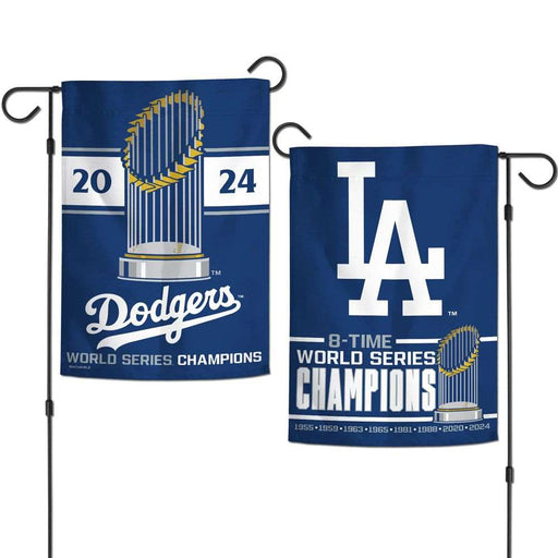 Los Angeles Dodgers 2024 World Series Champions Garden Flag - 2 Sided 12.5X18 in.