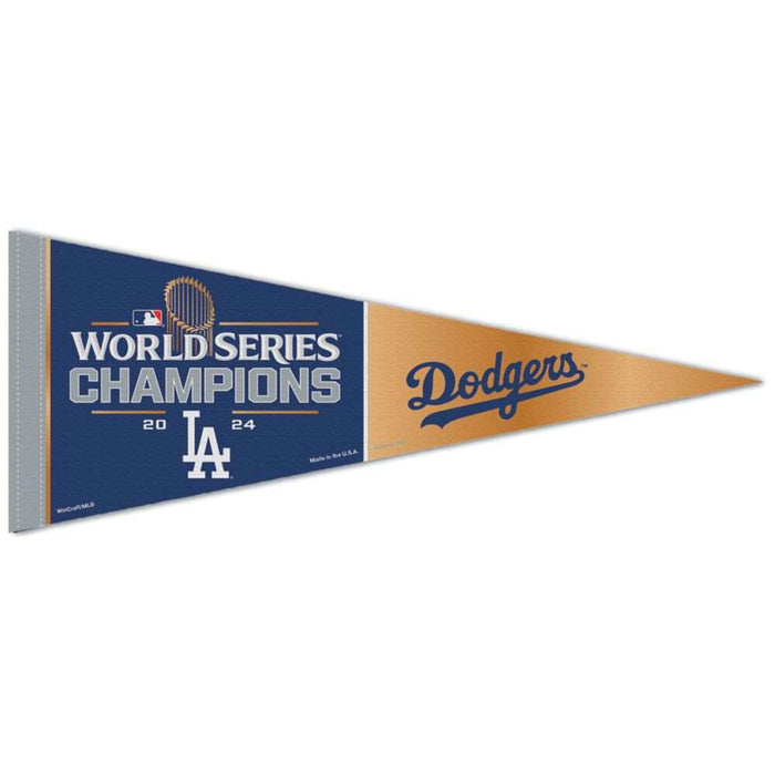 Los Angeles Dodgers 2024 World Series Champions Premium Pennant 12X30 in,