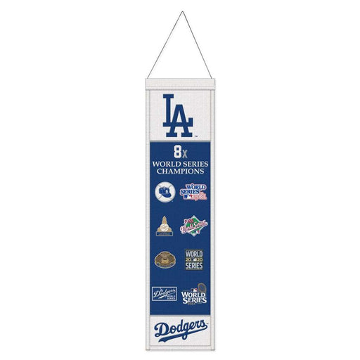 Los Angeles Dodgers 2024 World Series Champions Wool Banner 8X32 in.