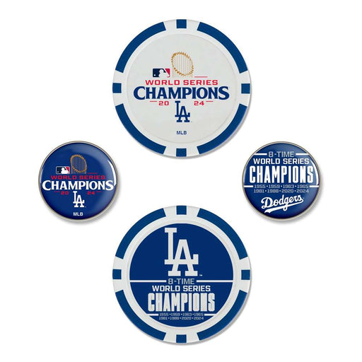 Los Angeles Dodgers 2024 World Series Champions Golf Ball Marker - Set of 4