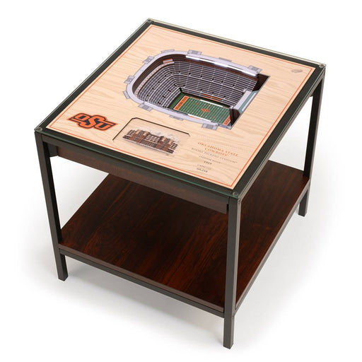 Oklahoma State Cowboys 25-Layer Lighted Stadiumview End Table