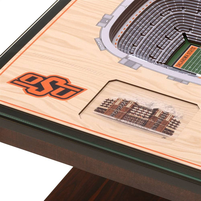 Oklahoma State Cowboys 25-Layer Lighted Stadiumview End Table